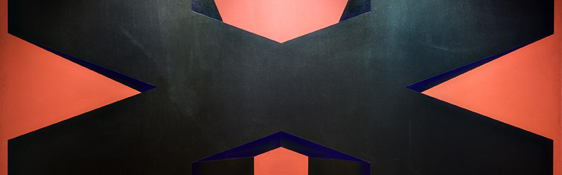 Joan Balzar, Black X, 1968, acrylic on canvas