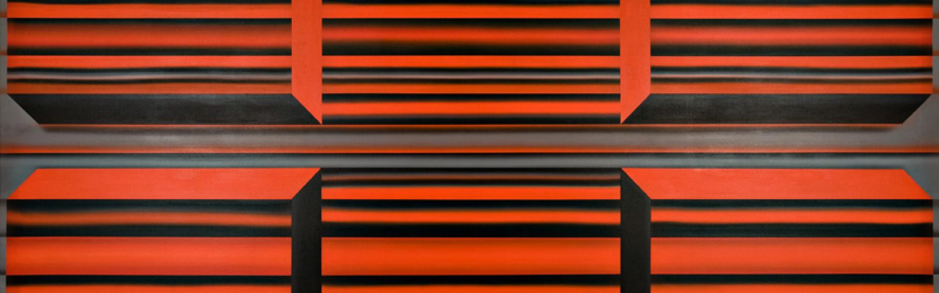 Joan Balzar, Electra II (detail), c. 1967/2009, acrylic on canvas with neon tubing, 323 x 152.4 cm. Gift of Joan Balzar