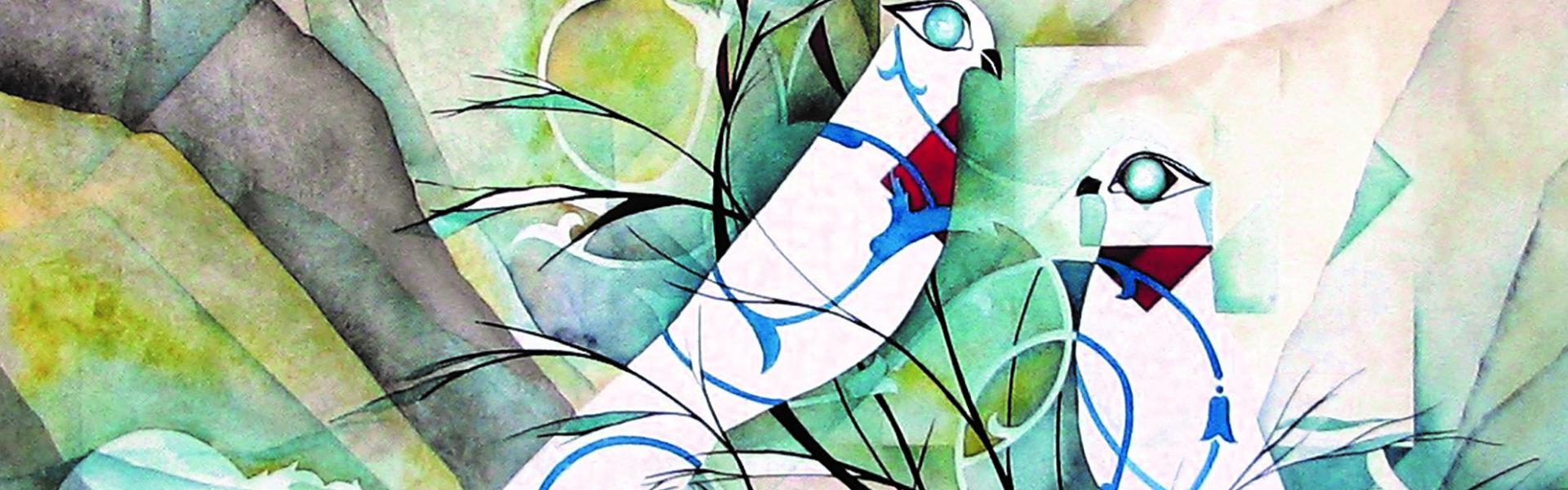 Pari Azarm Motamedi, The Story of the City of Stones (detail), watercolour on paper, 2015. Courtesy of the artist